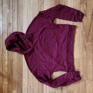 Maroon hooded sweatshirt